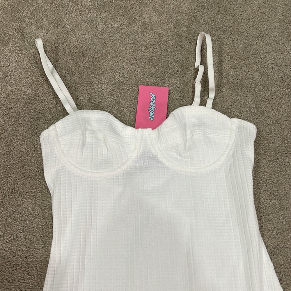 NWT Nora Slit Maxi Dress Cream White - Picture 5 of 7